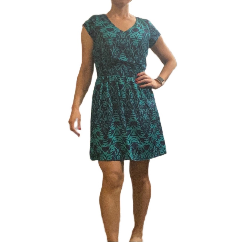 Lily Rose Dress- Teal and Navy